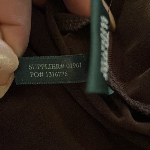 Lauren Ralph Lauren Sequin Evening Dress Brown Mid Shoulderless - Picture 11 of 11